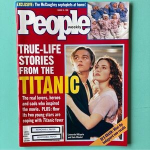 Kate Winslet &  Leonardo DiCaprio People Magazine March 16 1998  Address Label